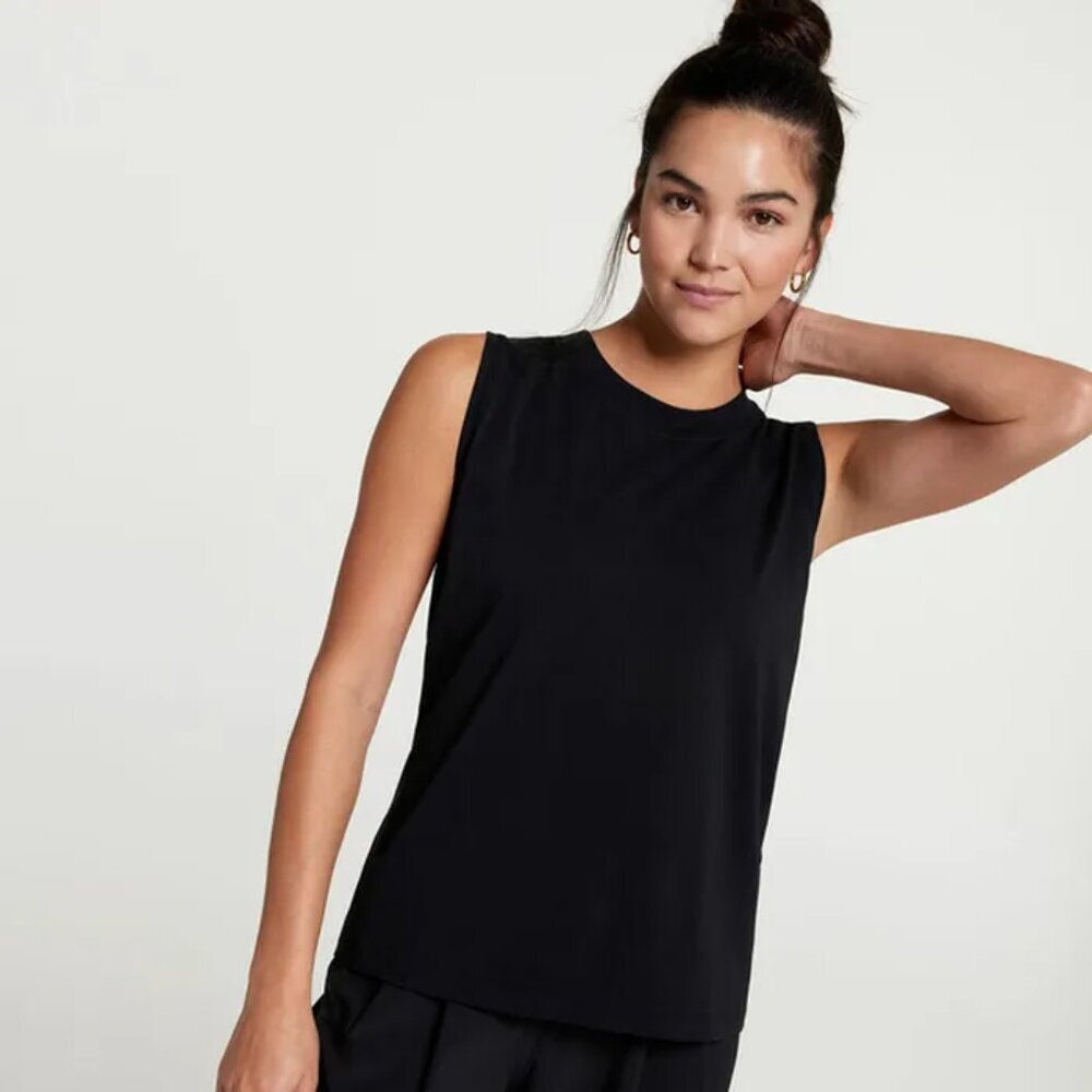 NWT CALIA Everyday Black Boyfriend Tank Top